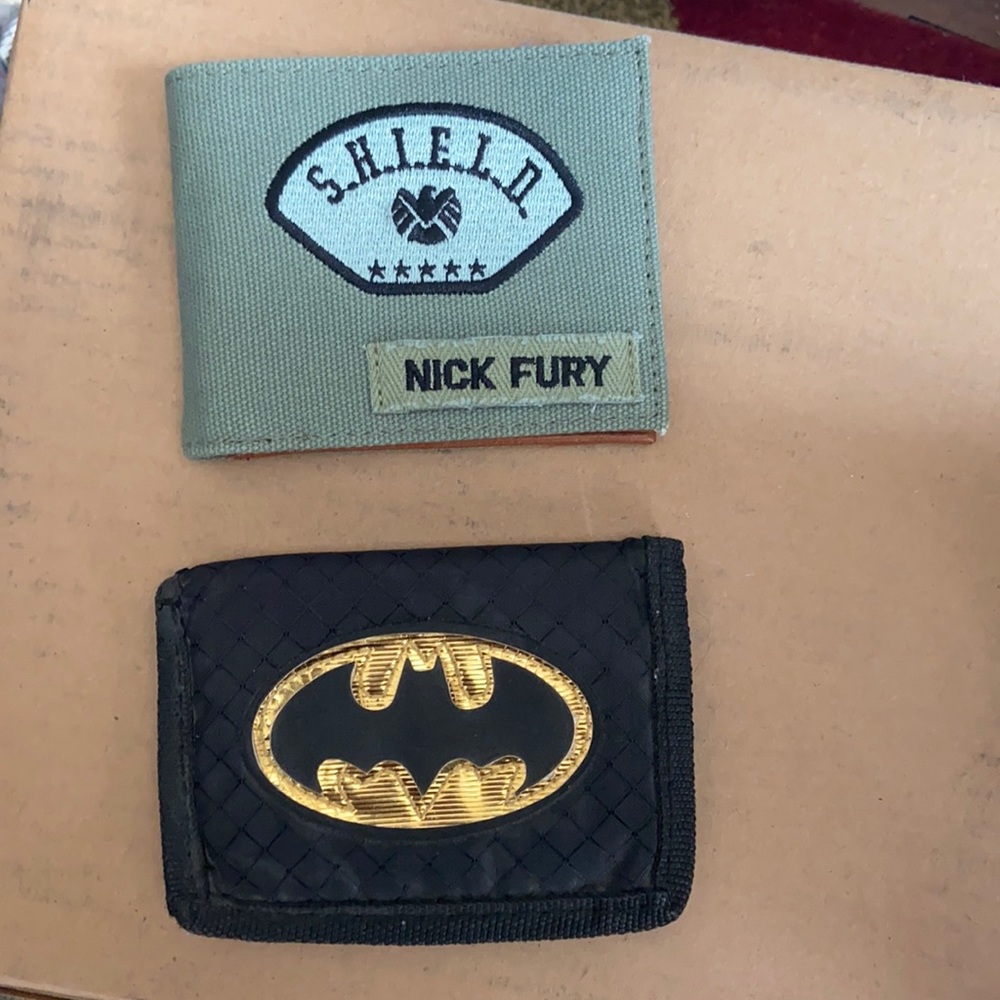 Wallets, Nick Fury Shield wallet & Batman wallet